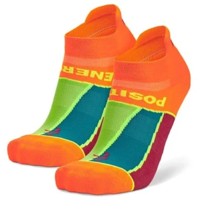 Image of Balega Grit &amp; Grace Positive Energy running socks Moisture wicking, cushioned, and designed for ultimate comfort fit Neon Orange/Pink, UK Size Medium