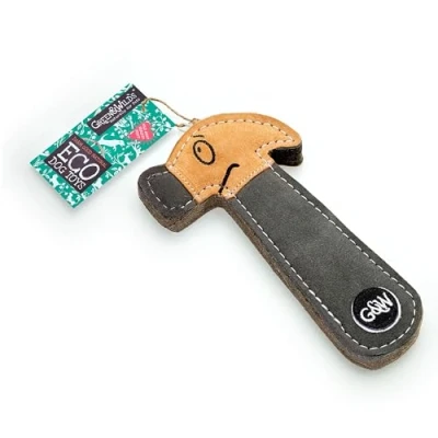 Image of Green &amp; Wilds Eco Friendly Natural Dog Toy Hugo The Hammer Suede Jute Sustainable Chew