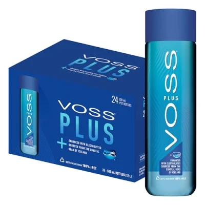 Image of VOSS Water, UK Plus, Artesian Still Water with Aquamin, Minerals and Electrolytes, Bulk pack of 24 x 500 ml