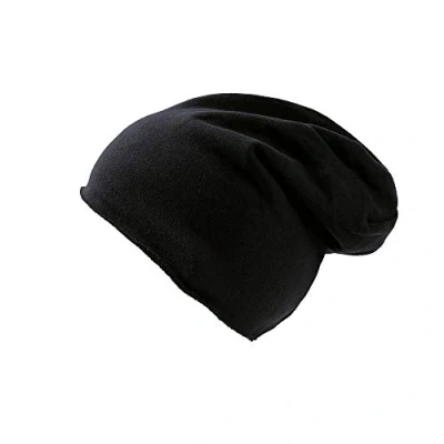 Image of Atlantis Brooklin Raw Edge Jersey Beanie (One Size) (Black)