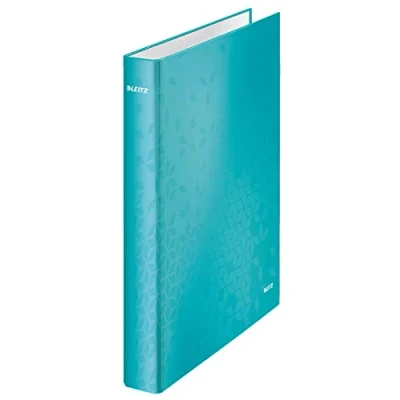 Image of Leitz 2 Ring Binder, Holds up to 230 Maxi Sheets, Wow Range, 40 mm Spine, 42410051 A4, Ice Blue