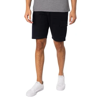 Image of Farah Mens Crane Cargo Short in Navy Cotton Size Medium