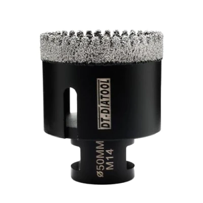 Image of DT DIATOOL Diamond Core Drill Bit 50mm Hole Saw for Porcelain Tile Ceramic Marble Granite M14 Thread