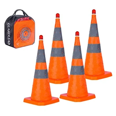 Image of Folding Cone Warning Cone/Traffic Sign/Foldable Cone/Safety Pilone Multi Purpose Pop Up Reflective Safety Cone, Orange, 28 Inches (70 cm)