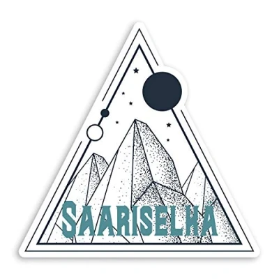 Image of 2 x 10cm Saariselka Finland Vinyl Stickers Ski Snow Luggage Sticker #30594 (10cm Wide)