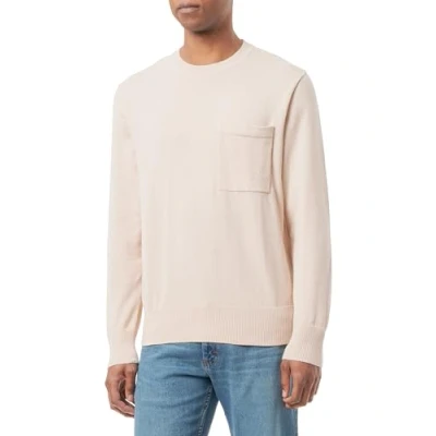 Image of JACK &amp; JONES Men&#039;s Jconeal Knit Crew Neck Jumper, Moonbeam, S