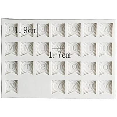 Image of Selecto Bake Silicone Alphabet Mould, Letter Blocks Non Stick Chocolate Moulds, Baking Mold, Handmade Wax Resin DIY Cake Topper Gummy Sugarpaste Candy Melts Decoration (Letters)