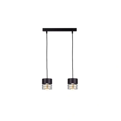 Image of Elle Bar Pendant Ceiling Light Black, 50cm, 2x E27