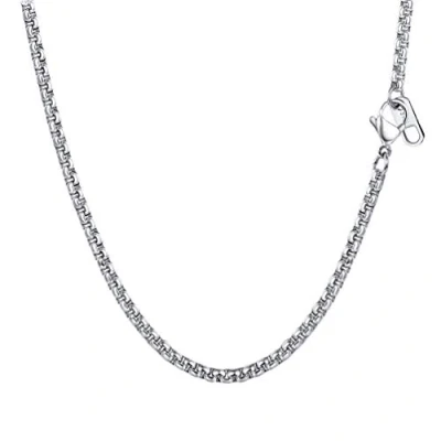 Image of PROSTEEL 3mm Silver Tone Women and Men Box Necklace Chain 316L Stainless Steel for Jewelry Gift