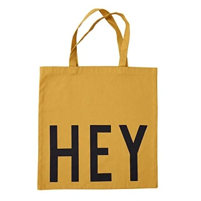 Image of Design Letters Favourite Tote Bag Hey Mustard 100% Organic Cotton Shoulder for Women, Oeko tex Certified, Reusable Shopper Women Available in Fashionable Colors