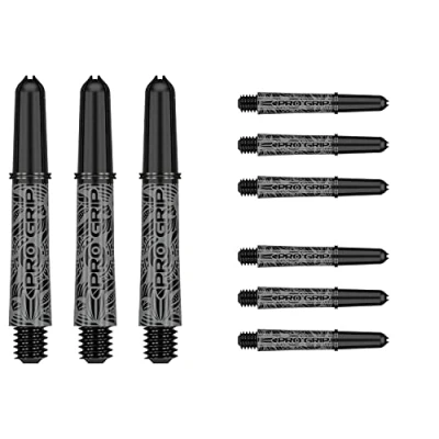 Image of Target Darts Unisex&#039;s 3 x Ink Design Pro Grip Dart Shafts 9 in Total, Black, Short