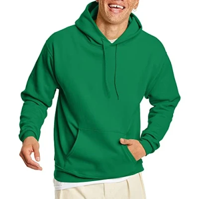 Image of Hanes Men&#039;s P170 Hoody, Kelly Green, S UK