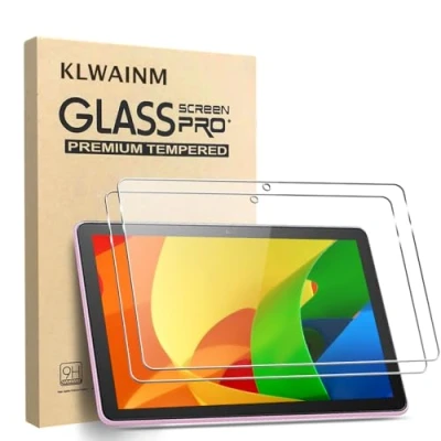 Image of KLWAINM [2 Pack] 10 Tablet 2023 Only Tempered Glass Screen Protector with 2.5D 9H HD Anti Scratch Transparent Clear Bubble Free Protective Film