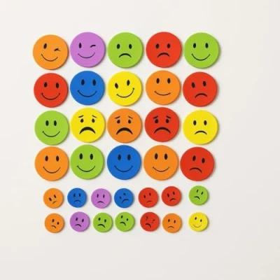 Image of Foam Stickers for Children Emotion Funny Kids Face Sticker Adhesive Craft Smiley Happy Sad Emojis Expressions Assorted 120 Pieces(1 Pack)