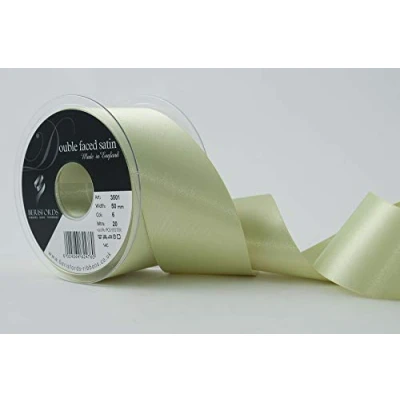 Image of Berisfords 3501 50mm 06 Lime Double Satin Ribbon x 20mtr, 20m