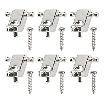 Image of 6Pcs Yootones Guitar String Trees Retainer Guides Compatible with Fender American Strat Tele Guitars (Silver)
