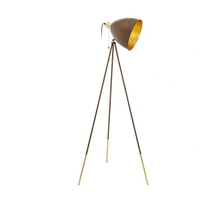 Image of EGLO Chester floor lamp, height 149 cm, rust/gold coloured, steel