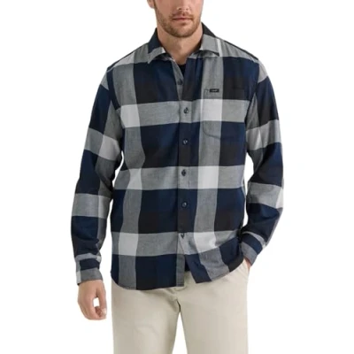 Image of Lee Men&#039;s Extreme Motion All Purpose Long Sleeve Worker Shirt, Buffalo Plaid, 46/48