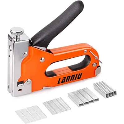 Image of Staple Gun, Heavy Duty 4 in 1 Gun with 800 Staples for Upholstery, DIY, Fixing Material, Decoration, Carpentry, Furniture