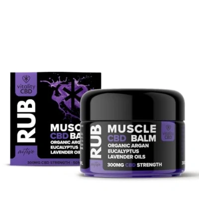 Image of Vitality CBD Active Muscle Balm Rub 300 mg of CBD, 50 ml, NO THC
