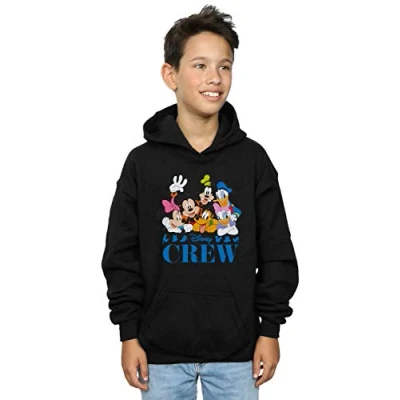 Image of Disney Boys Mickey Mouse Friends Hoodie Black 7 8 Years