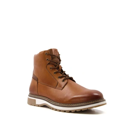 Image of Dune London Mens CONTOR Leather Lace up Boots Tan (archived) Size UK 11