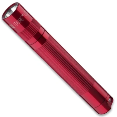 Image of Maglite Men&#039;s Solitaire LED Presentation Box Flashlight Red