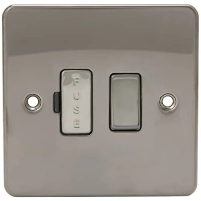 Image of KnightsBridge Flat Plate 13A switched fused spur unit gunmetal