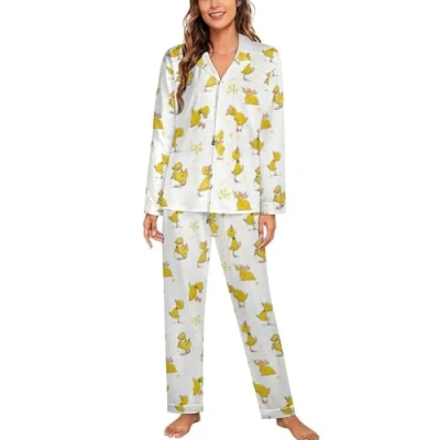 Image of Little Duckling Womens Pyjamas Set Long Sleeve Pjs Sets Pajama Sleepwear Loungewear S