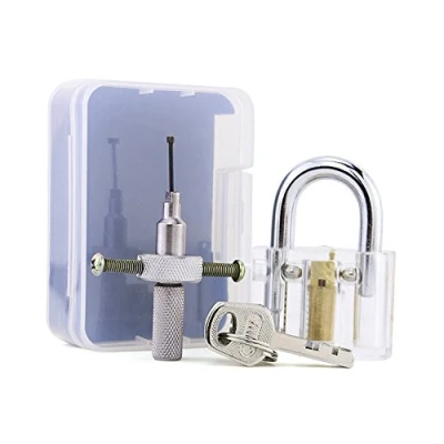 Image of TPM Go Civil Disc Transparent Lock with Pick Set for Locksmith,Professional Locksmith Tools