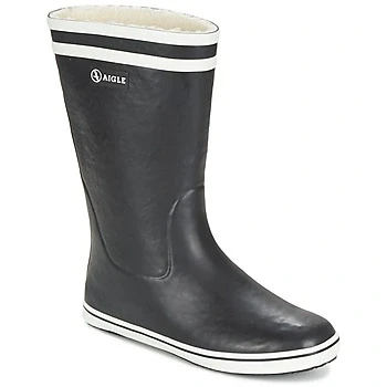 Image of Aigle Women&#039;s Malouine Fur Wellington Boots, Blue Navy, 2.5 UK Wide