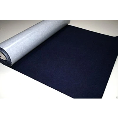 Image of Self Adhesive Felt Baize Fabric Mini Rolls Navy, Sample 23cmx23cm 9&quot;x9&quot;