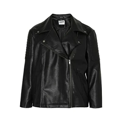 Image of Noisy may Women&#039;s Nmrubina/Rebel L/S Pu Jacket Curve Noos, Black, 20