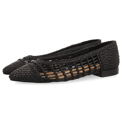 Image of GIOSEPPO Women&#039;s Sagada Ballet Flat, Black/White, 4.5 UK