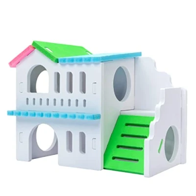 Image of IWOMA Wooden Hamster Toy Small Animal Chew for Cage