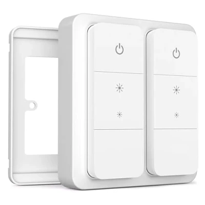 Image of IYOKI® Standard Switch Cover for Philips Hue Dimmer V2, Compatible with Cover, Remote Light Plate Adapter, 2 Gang (1 Pack)