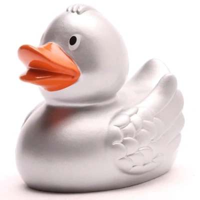 Image of Rubber Duck silve Bath L: 8 cm