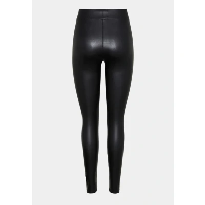 Image of Pieces Pcnew Shiny Leggings Trousers, Women&#039;s, Size: M/L, Black
