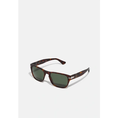 Image of Persol Unisex PO3341S 24/31 Sunglasses Acetate Turtle Green Pillow Normal