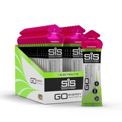 Image of Science in Sport Go Isotonic Energy Gel with Electrolyte, Gels for Running/Cycling, Rasberry, 60 ml (30 Pack)