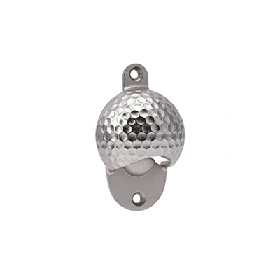 Image of CGB Giftware Silver Golf Ball Bottle Opener Wall Mounted Golfer Man Cave Bar Accessory Dapper Chap Range GB05973