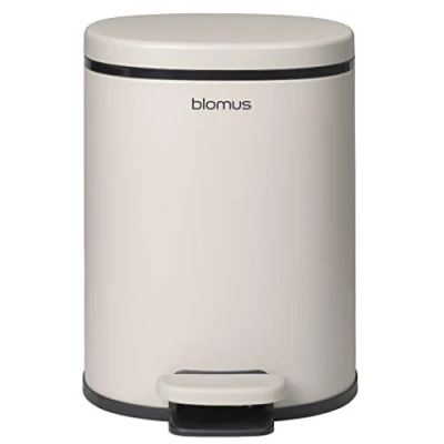 Image of Blomus PARA Moonbeam 69211 Pedal Bin Powder Coated Steel, 5L Capacity, Smart Close System, Removable Bucket, Exclusive Bathroom Accessory (H x W D): 29 21 cm