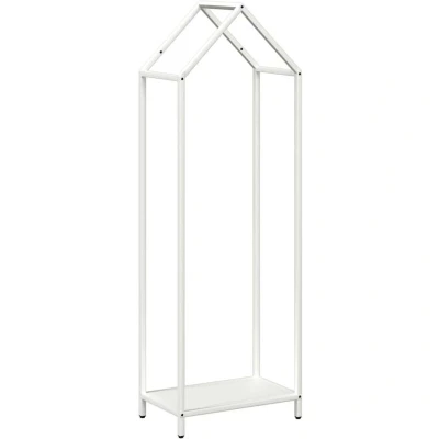 Image of vidaXL Firewood Rack White 40x25x120 cm Cold rolled steel