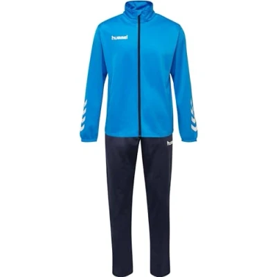 Image of hummel 205876 Men&#039;s Ensemble Promo Poly Track Suit, Blue, M EU