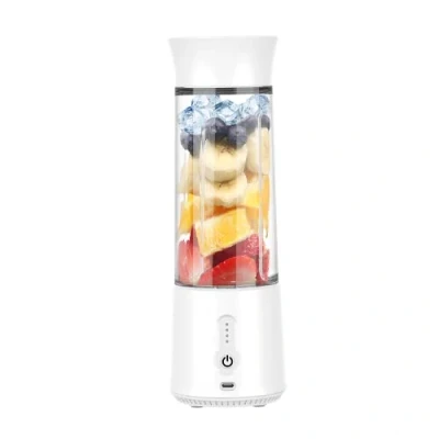 Image of Vortex A7 BPA free FDA CE Rohs FCC compliant PCTG food grade rechargeable Six stainless steel blades switch lock 500ml single smoothies fruit juice fast blending time portable blender (WHITE)