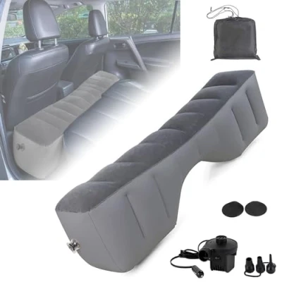 Image of MEIRRAI Car Mattress, Inflatable Bed for Back of Cars, Gap Filler Air Rear Seat Widening SUV/MVP/Saloons, Travel Pad, Camping with Pump