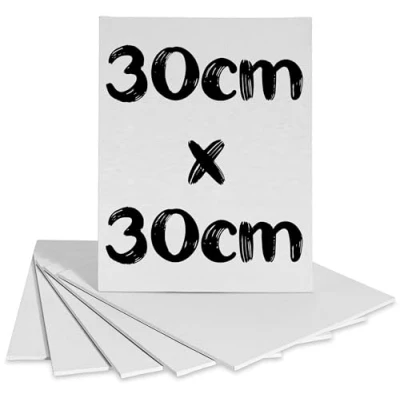 Image of 30 x 30cm Blank Canvas Board Panel Artists Cotton Duck Gesso Primed Boards for Acrylic &amp; Oil Painting