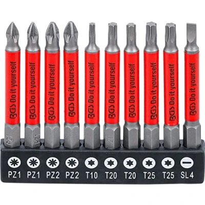 Image of BGS Diy 4831 Anti Slip Bit Set magnetic 70 mm 10 pcs.