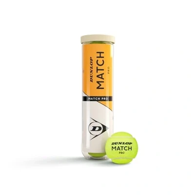 Image of Dunlop Tennis Ball Match Pro for Clay, Hard Courts and Grass (4 balls)