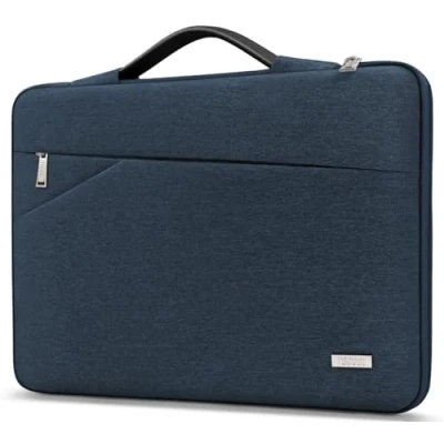 Image of TECOOL 14 Inch Laptop Sleeve Case with Handle, Computer Bag for Lenovo Thinkpad Ideapad HP Dell Acer Notebook Chromebook, MacBook Air 15 M2 M3 Shockproof Waterproof Protective Case, Denim Blue